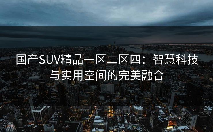 国产SUV精品一区二区四：智慧科技与实用空间的完美融合