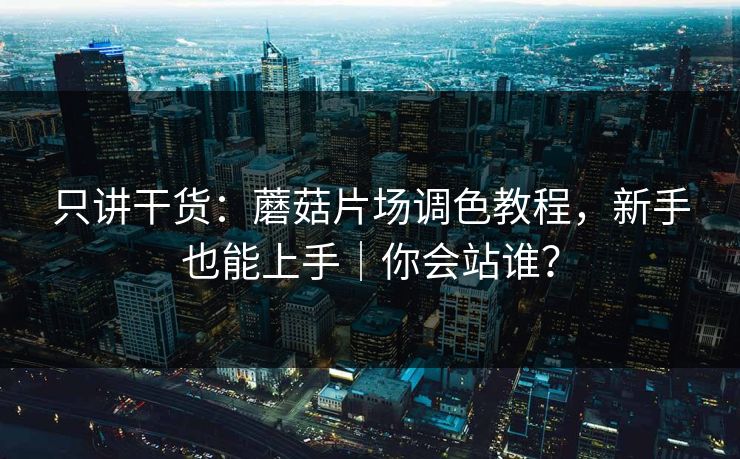 只讲干货：蘑菇片场调色教程，新手也能上手｜你会站谁？
